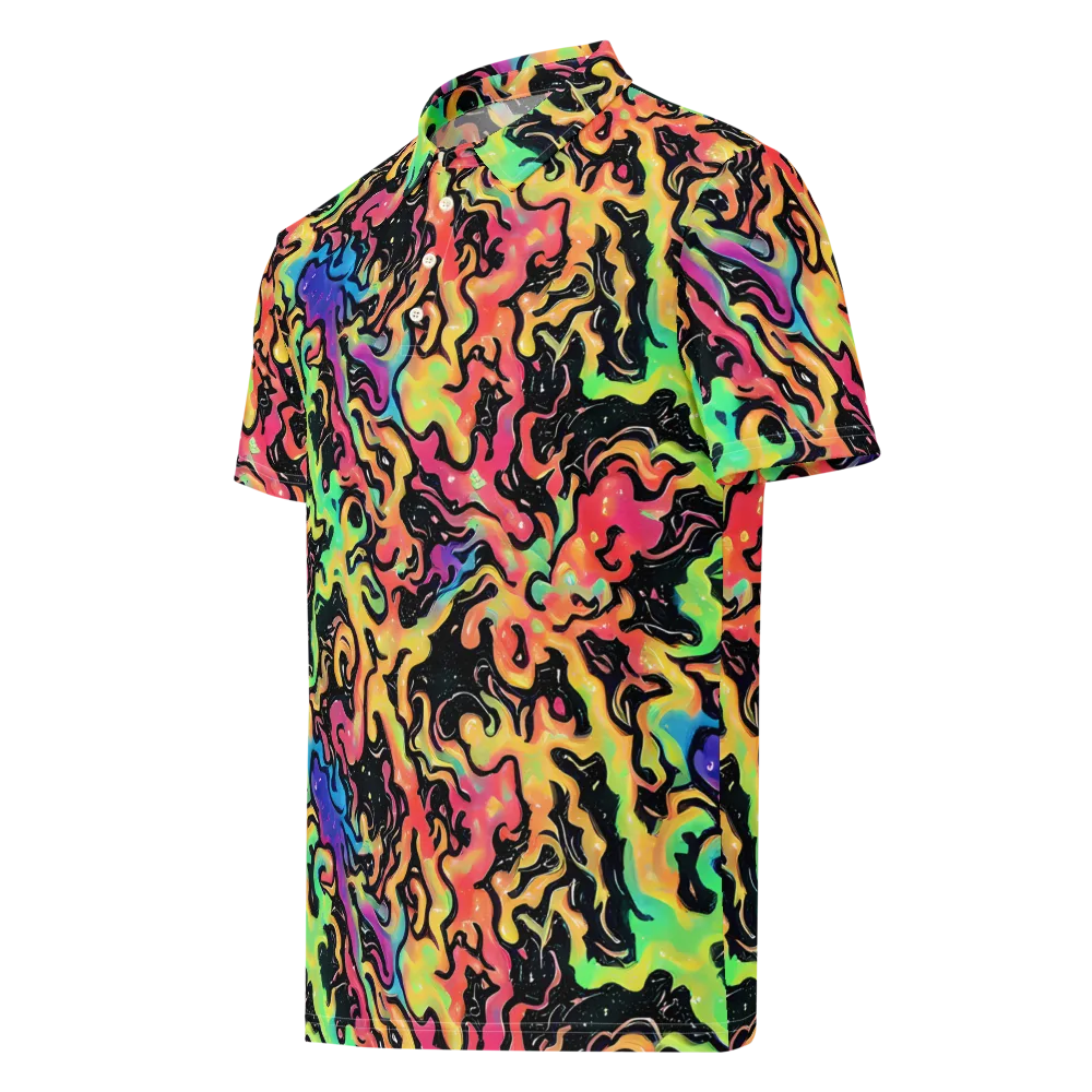 Candy Inferno on Men's Slim Fit Polo Shirt — Left Front