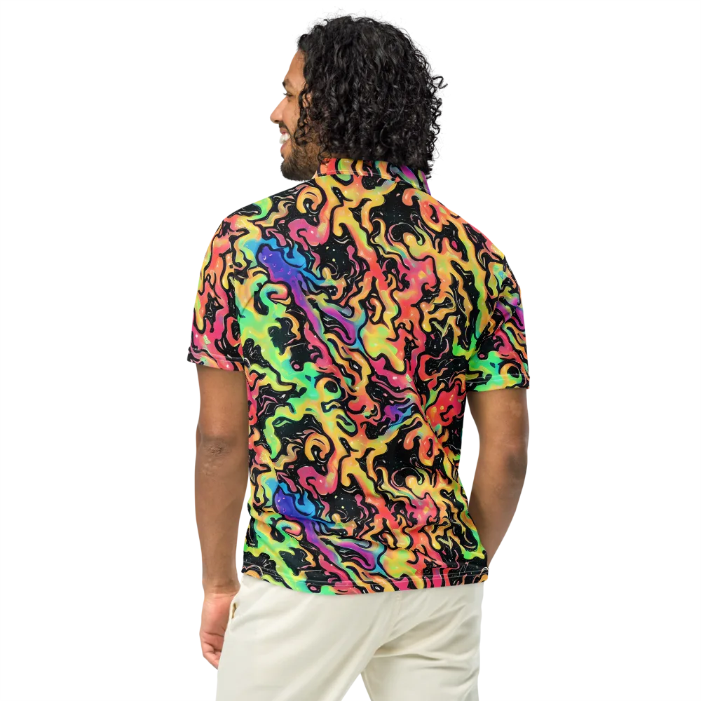 Candy Inferno on Men's Slim Fit Polo Shirt — Back