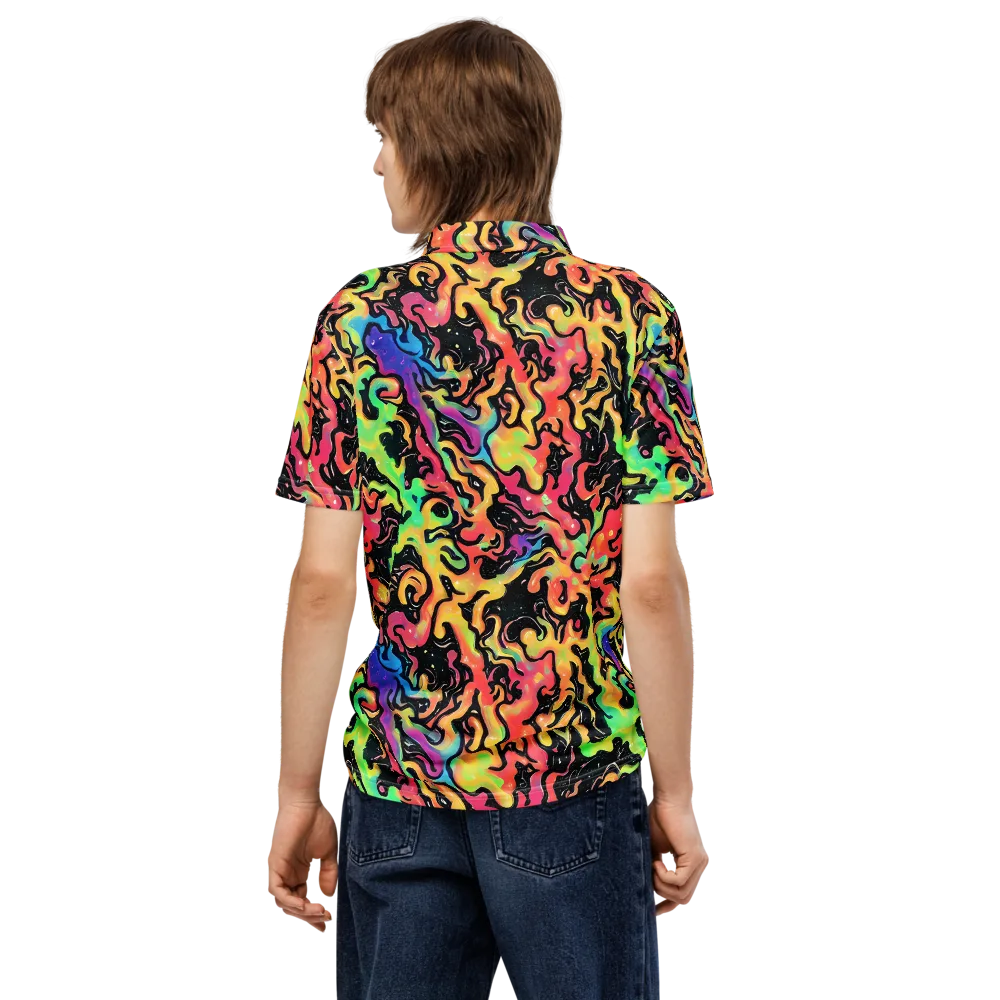 Candy Inferno on Men's Slim Fit Polo Shirt — Back