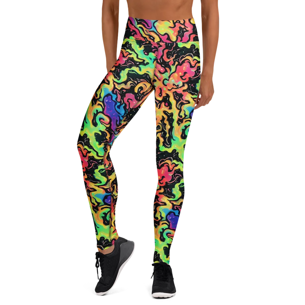 Candy Inferno on Yoga Leggings — Front