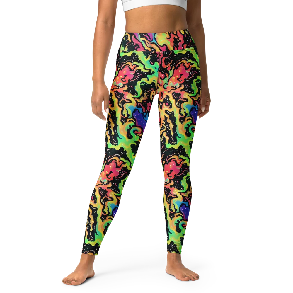 Candy Inferno on Yoga Leggings — Front