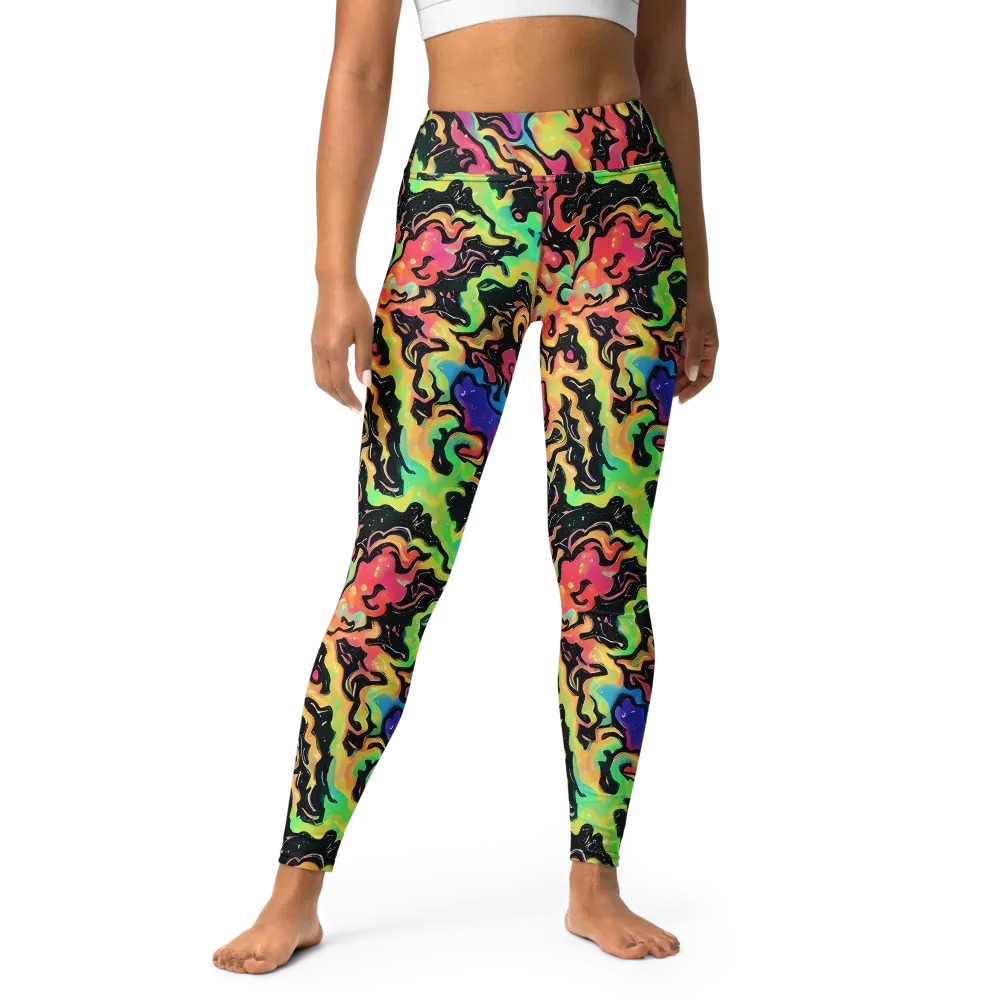 Candy Inferno on Yoga Leggings — Front