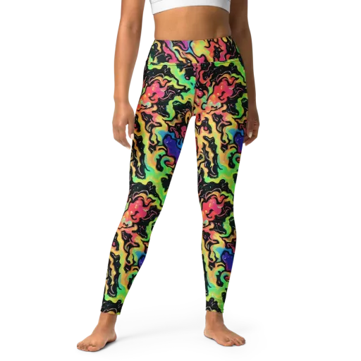Candy Inferno on a Yoga Leggings