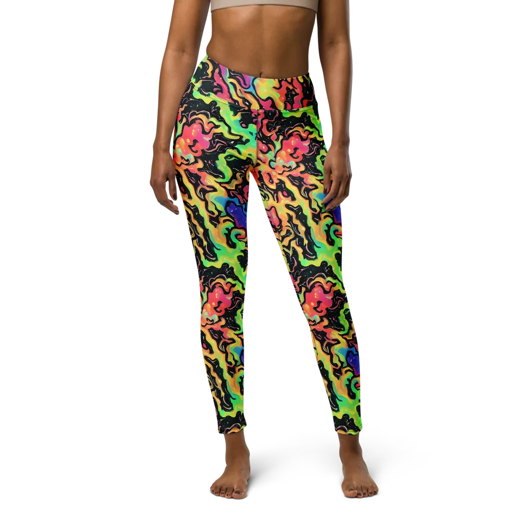Candy Inferno on Yoga Leggings — Front