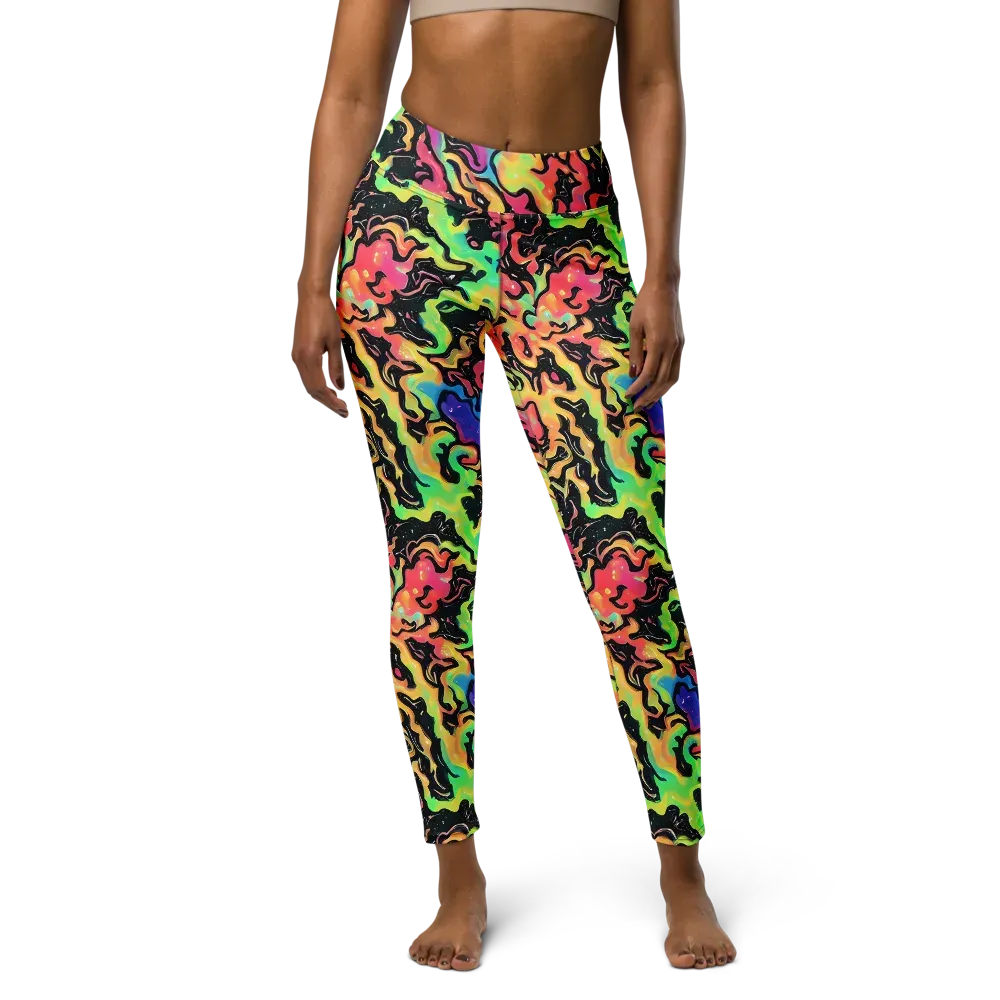 Candy Inferno on Yoga Leggings — Front