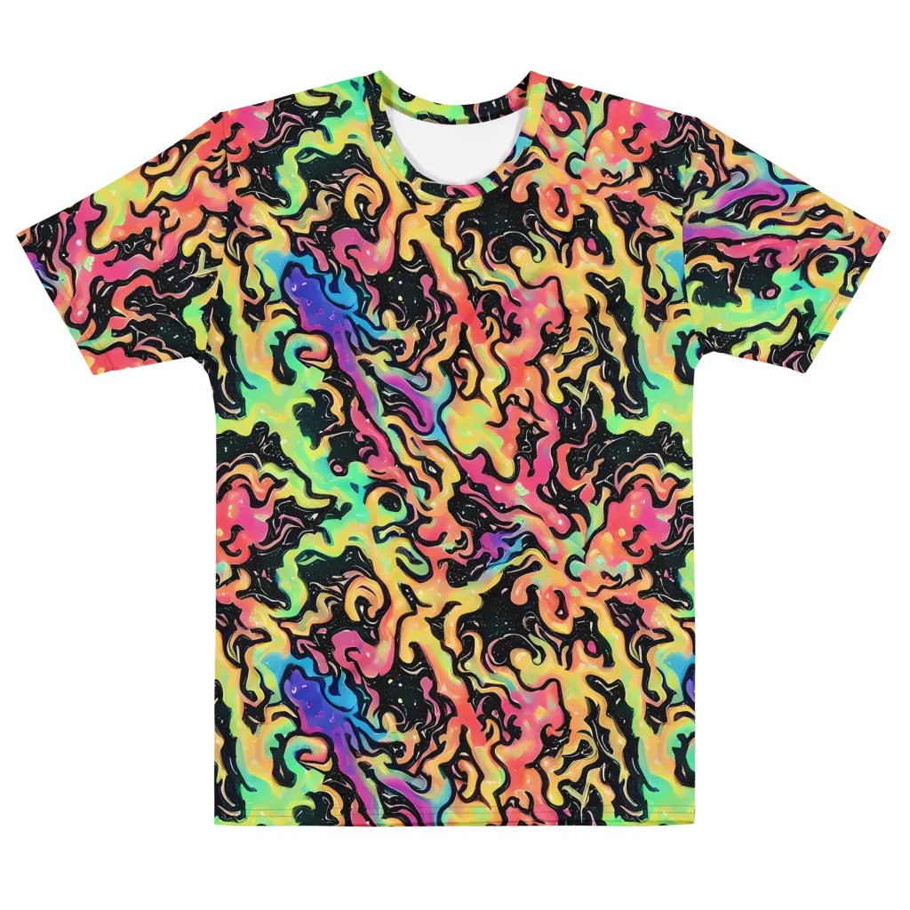 Candy Inferno on Men's Cotton Crew Neck T-Shirt — Front