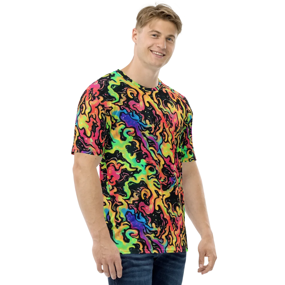 Candy Inferno on Men's Crew Neck T-Shirt — Right
