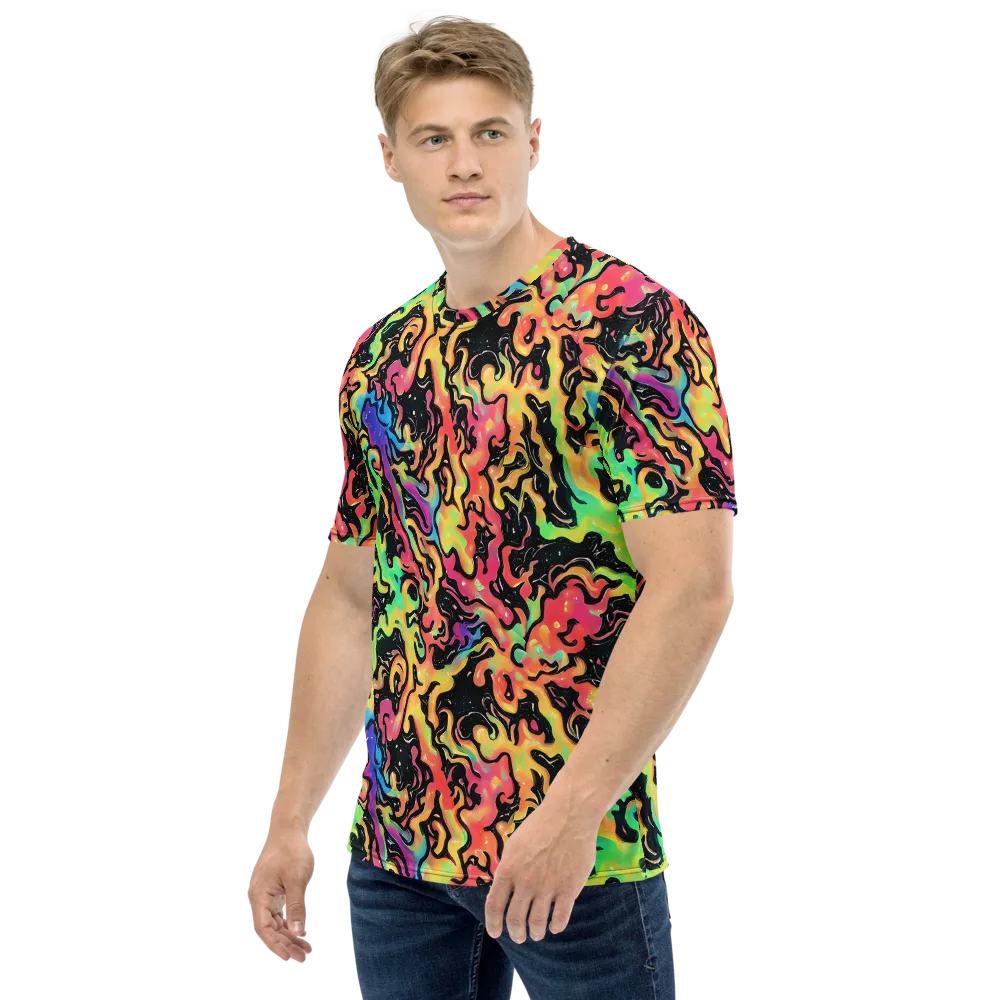 Candy Inferno on Men's Crew Neck T-Shirt — Left