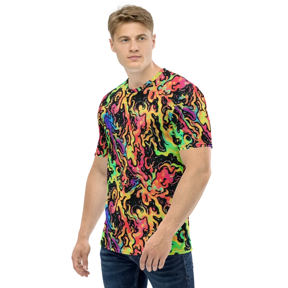 Candy Inferno on Men's Crew Neck T-Shirt — Left