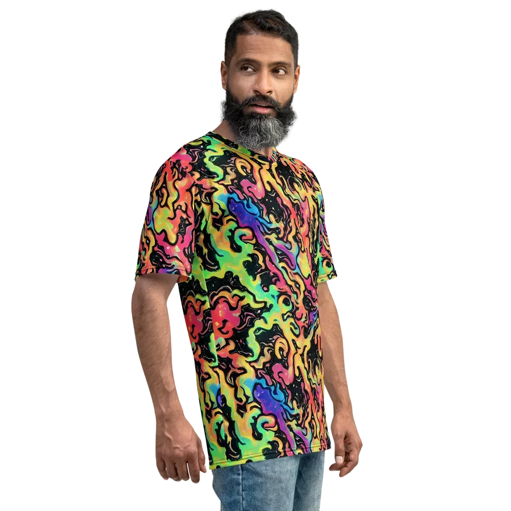 Candy Inferno on Men's Crew Neck T-Shirt — Right