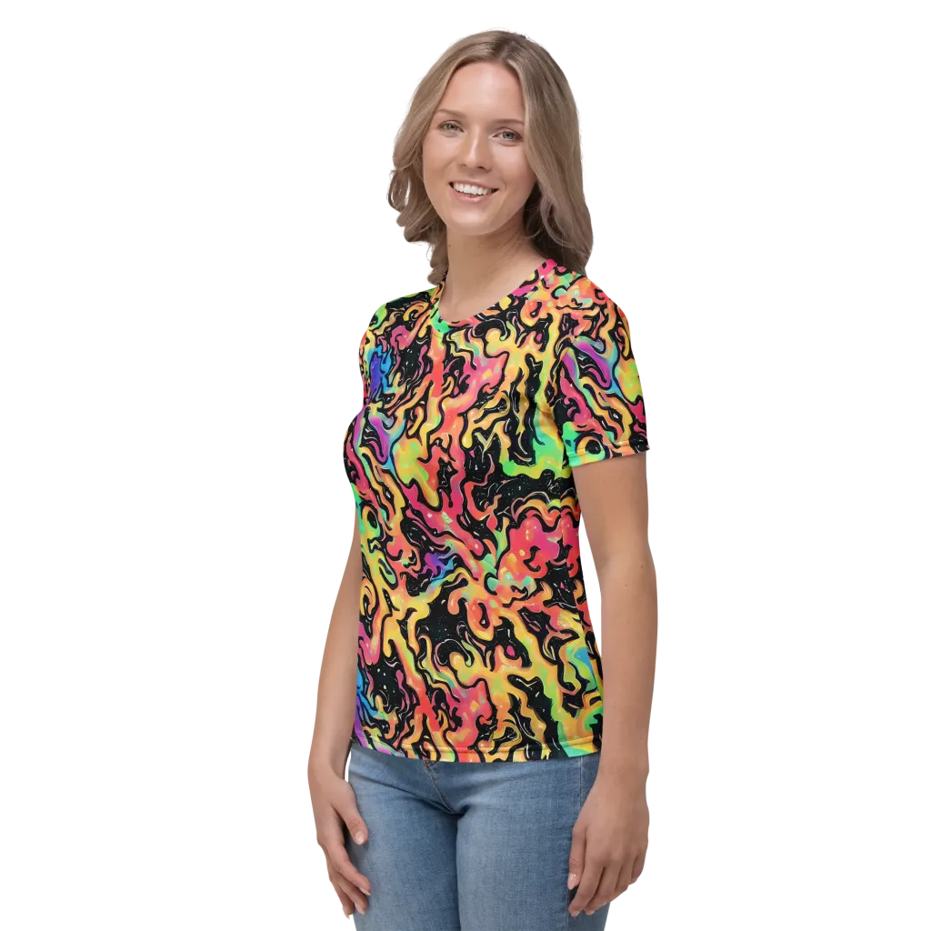 Candy Inferno on Women's Crew Neck T-Shirt — Left