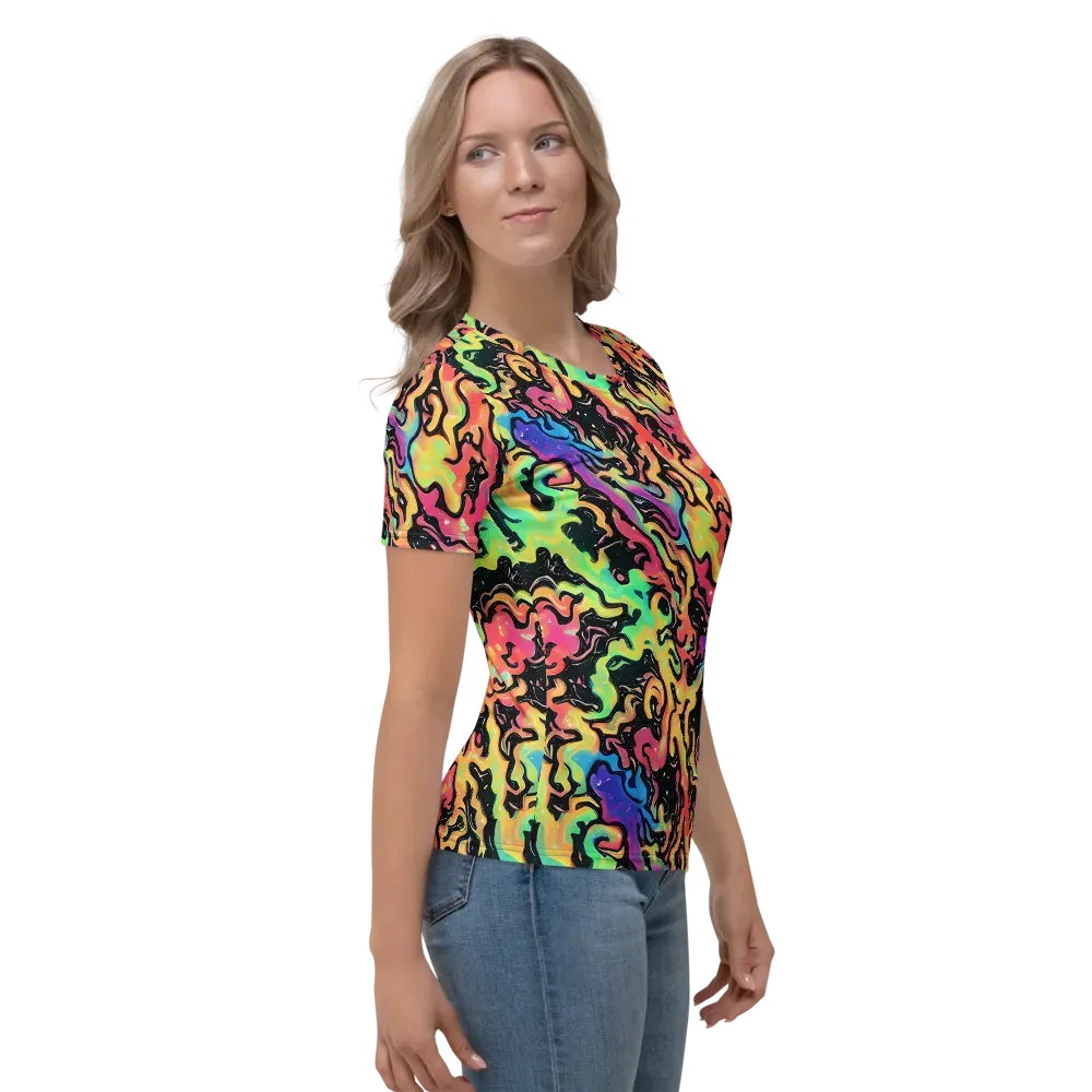 Candy Inferno on Women's Crew Neck T-Shirt — Right