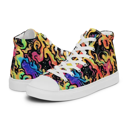 Candy Inferno on a Women's High Top Canvas Shoes