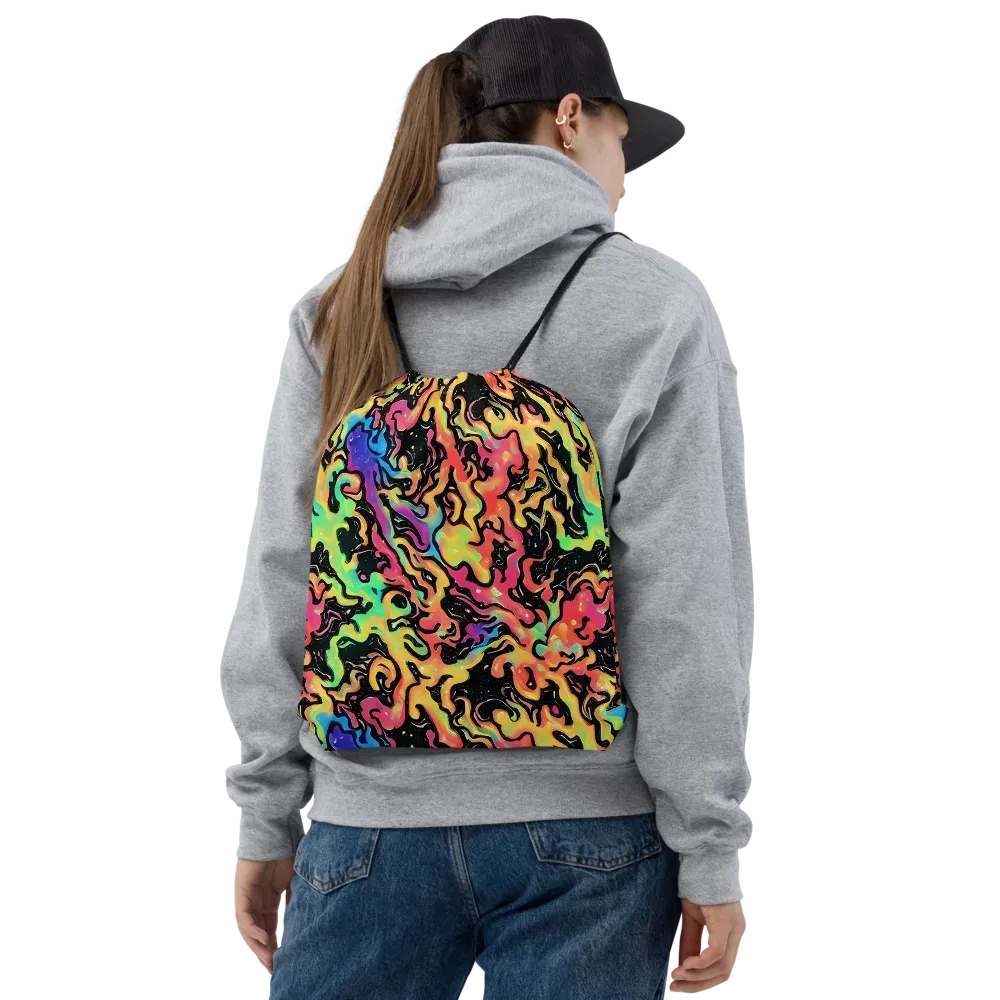 Candy Inferno on Drawstring Bag — Front