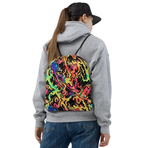 Candy Inferno on a Drawstring Bag