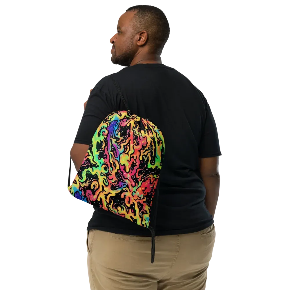 Candy Inferno on Drawstring Bag — Front