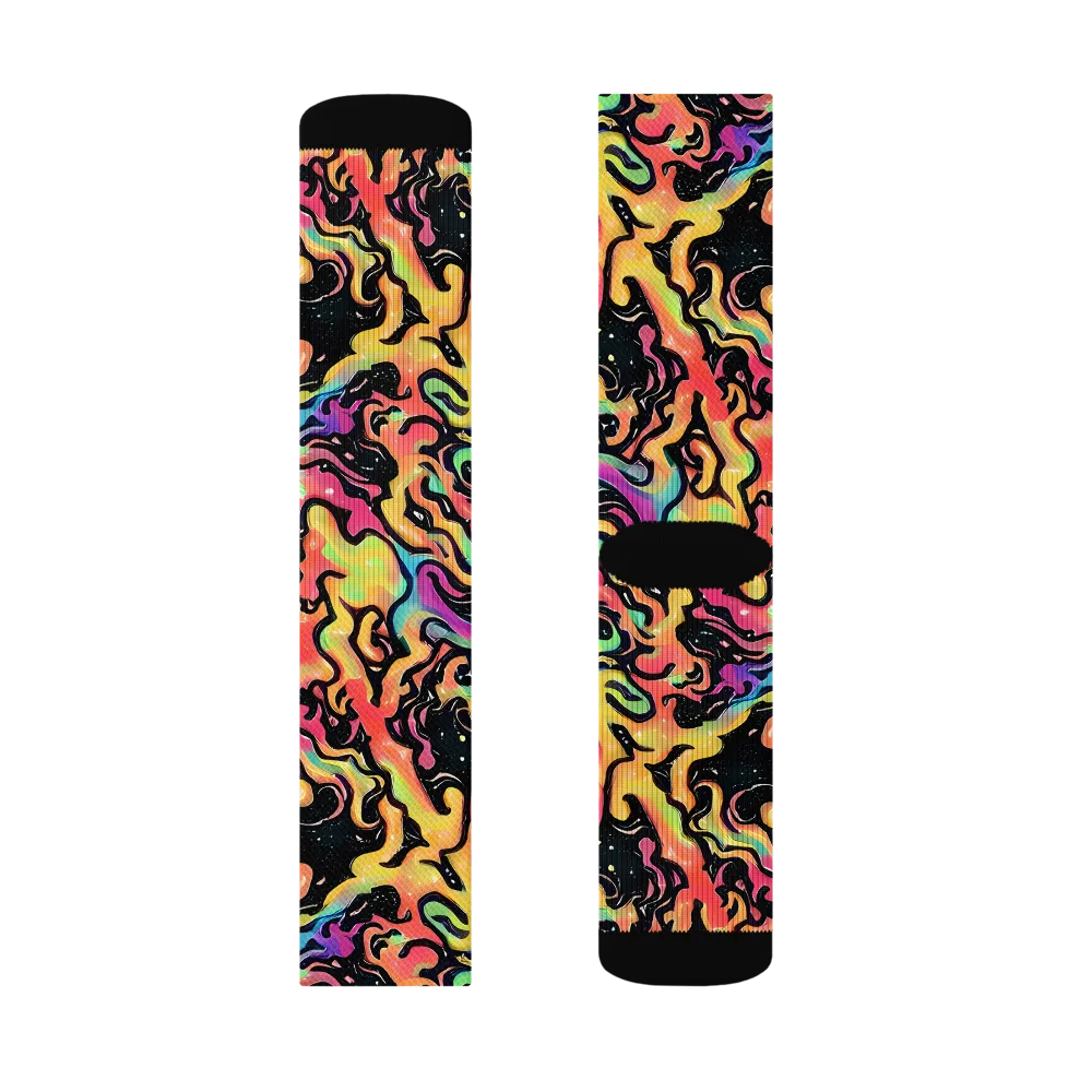 Candy Inferno on Socks — Left Sock