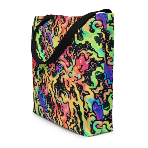 Candy Inferno on a Large Tote Bag W/ Pocket
