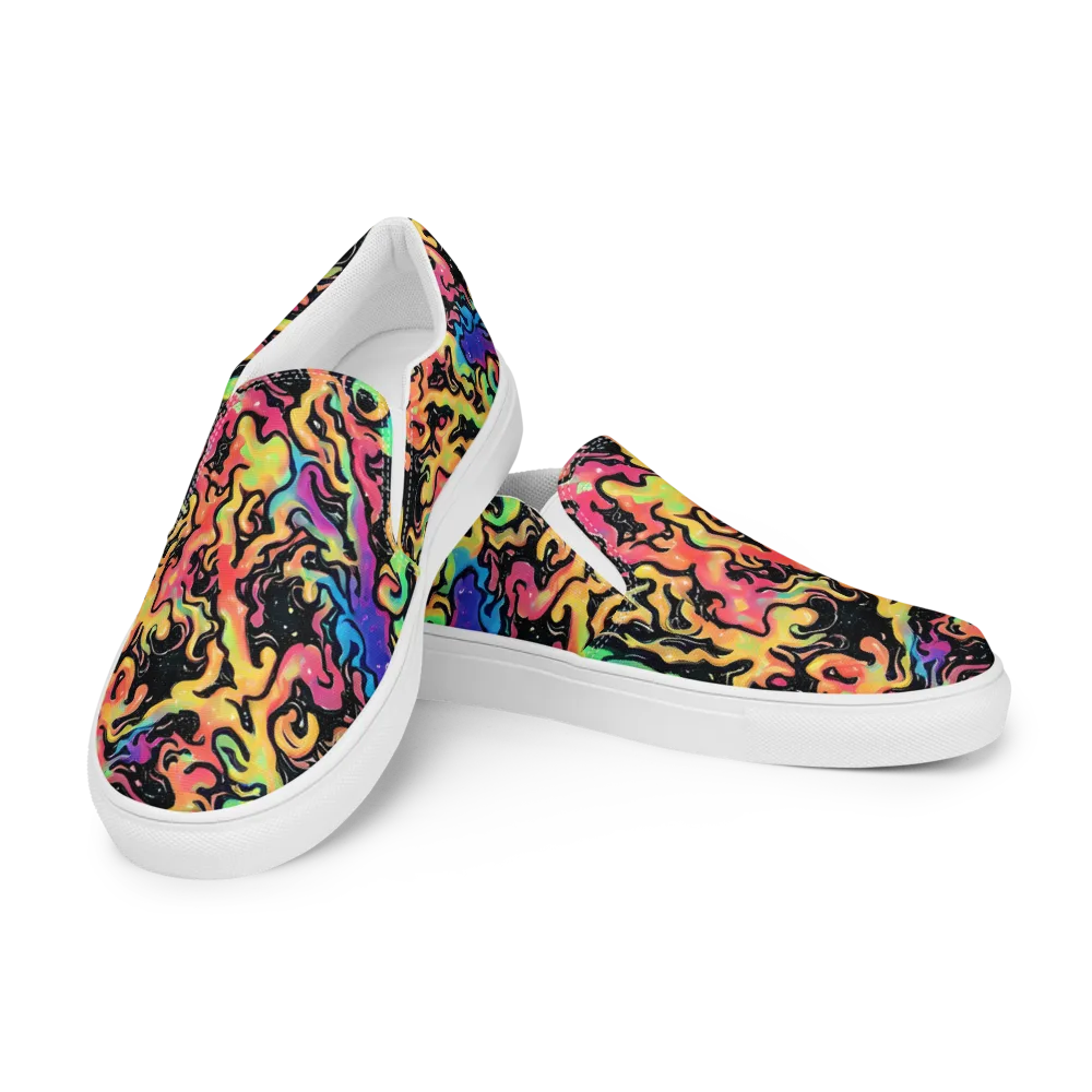 Candy Inferno on Women's Slip-On Canvas Shoes — Left Front