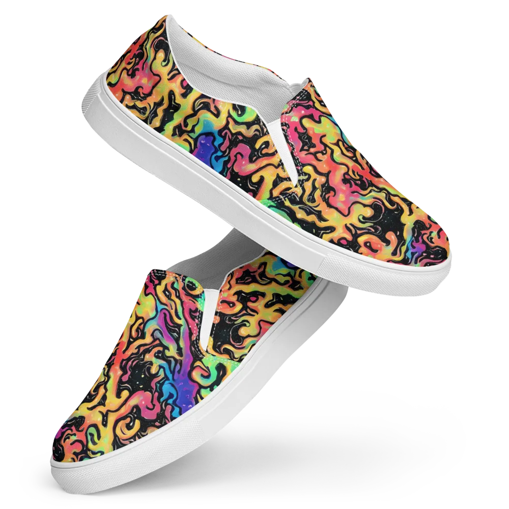 Candy Inferno on Women's Slip-On Canvas Shoes — Front