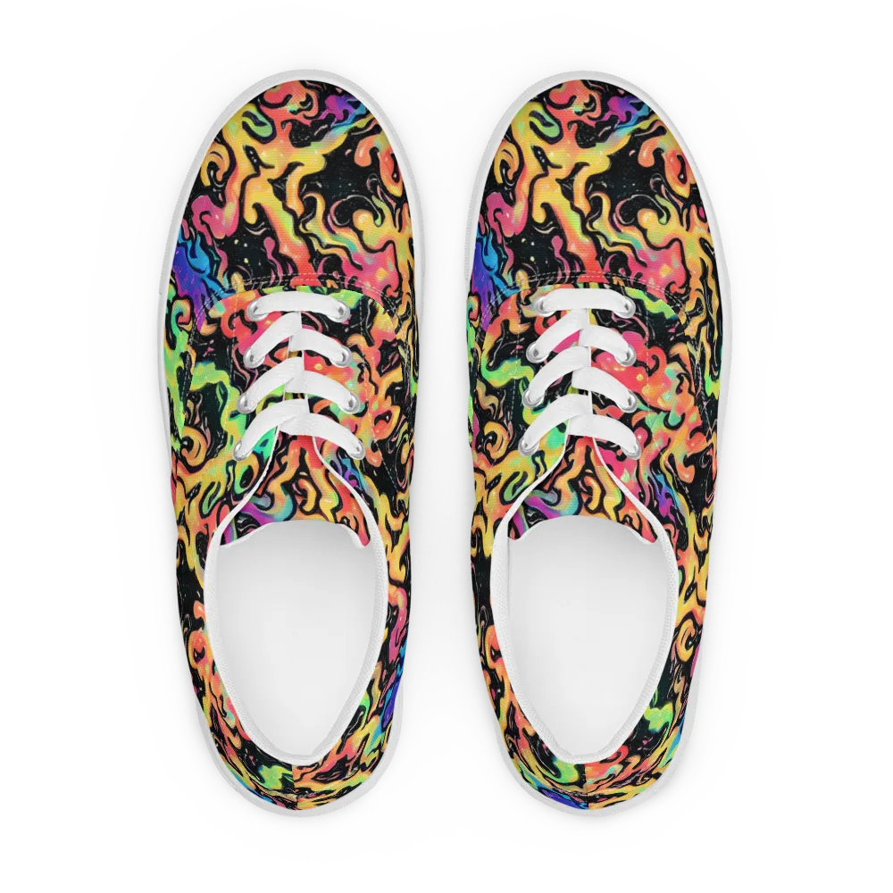 Candy Inferno on Men's Lace-Up Canvas Shoes — Front