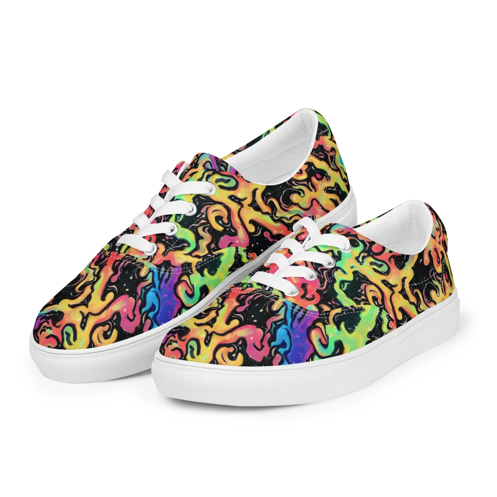 Candy Inferno on Men's Lace-Up Canvas Shoes — Left Front