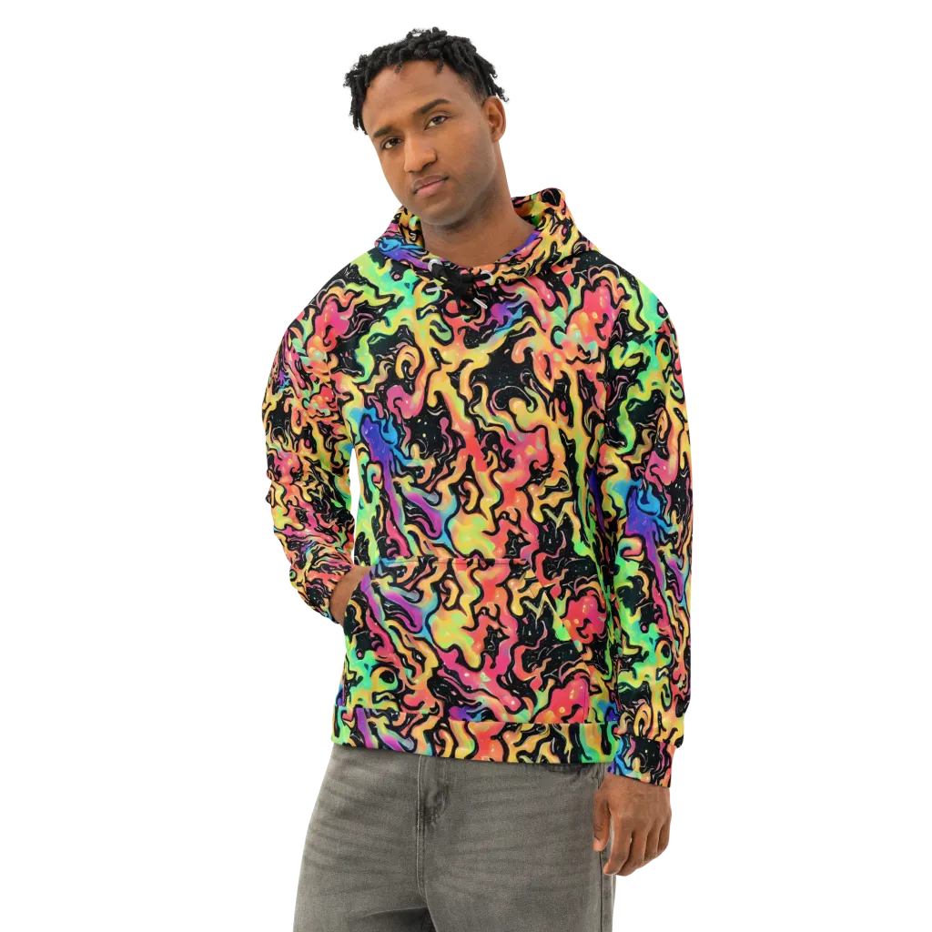 Candy Inferno on Cotton Hoodie — Left Front