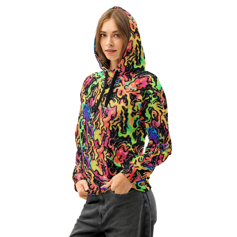 Candy Inferno on Cotton Hoodie — Left Front