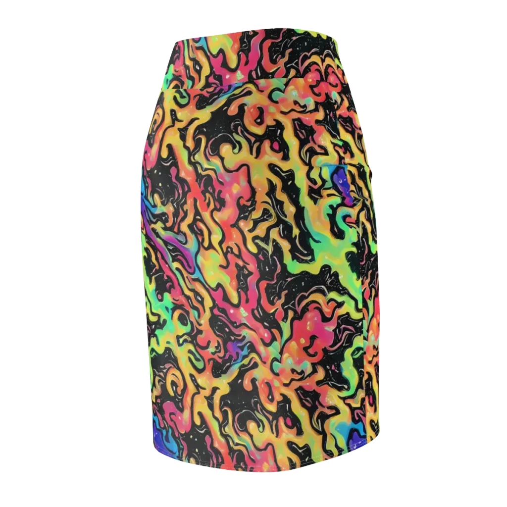 Candy Inferno on Pencil Skirt — Back Side