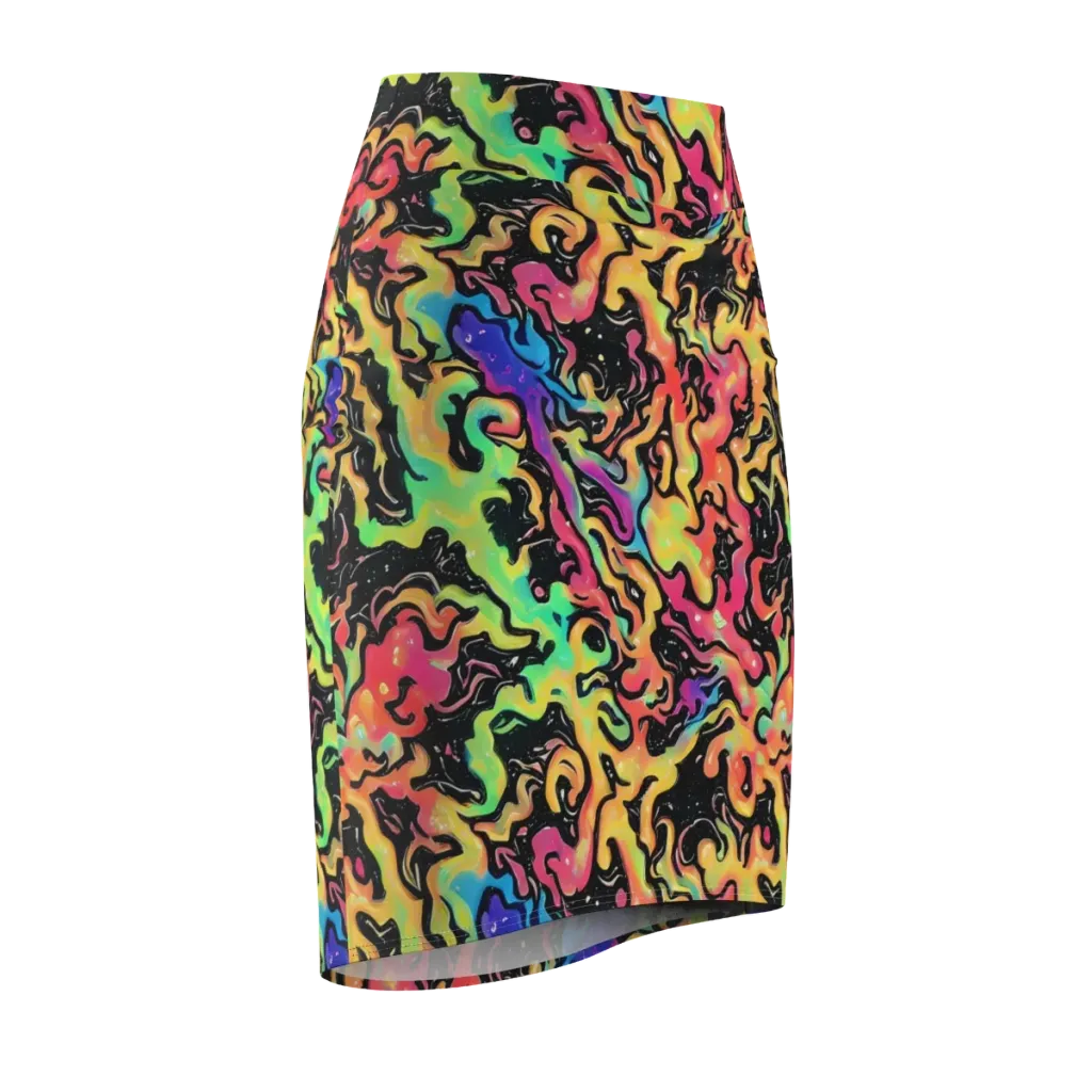 Candy Inferno on Pencil Skirt — Front Side