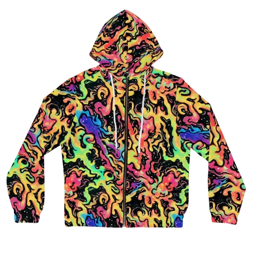 Candy Inferno on a Women's Full-Zip Hoodie