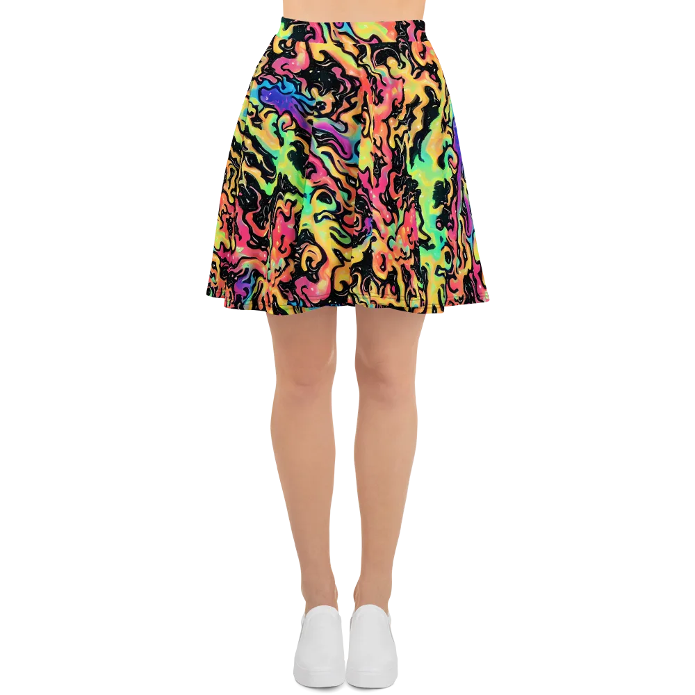 Candy Inferno on Skater Skirt — Front