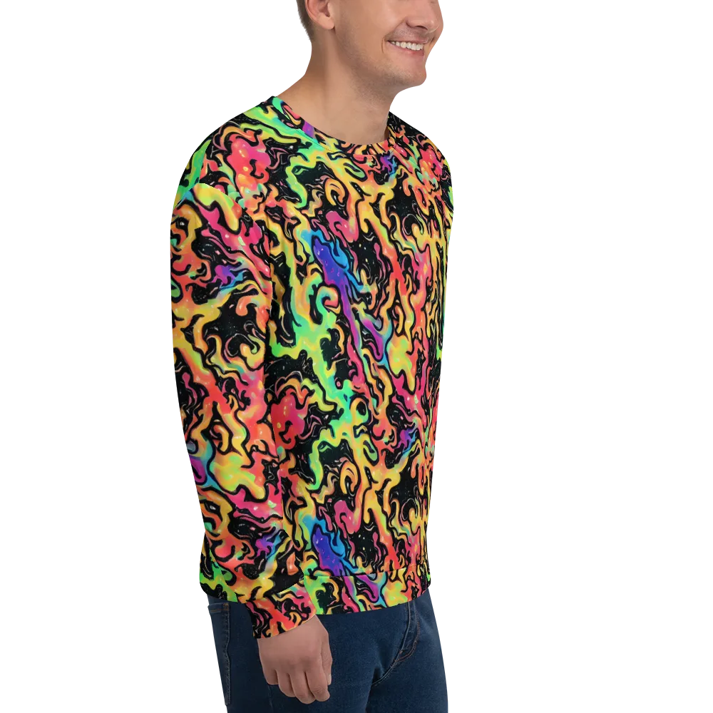 Candy Inferno on Sweatshirt — Right Front