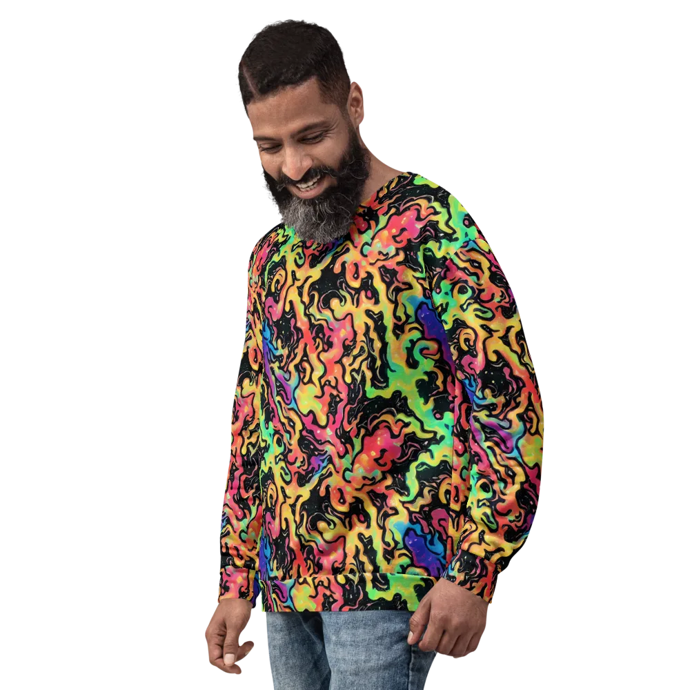 Candy Inferno on Sweatshirt — Left Front