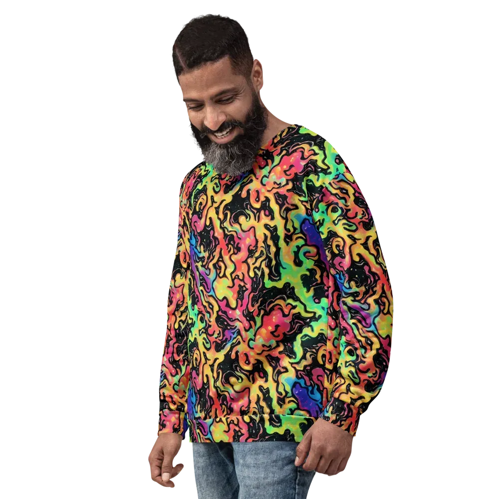 Candy Inferno on Sweatshirt — Left Front