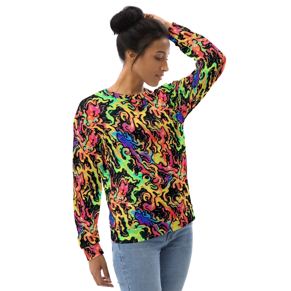 Candy Inferno on Sweatshirt — Right Front