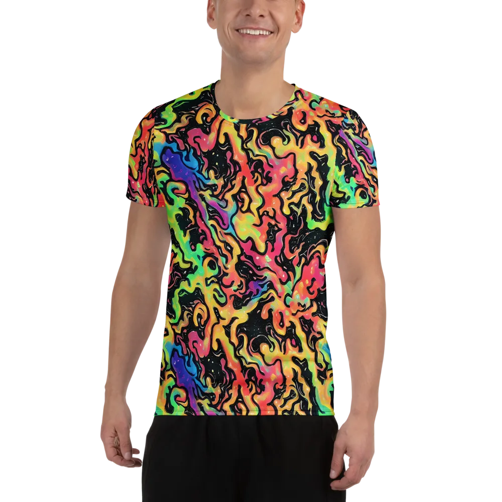 Candy Inferno on Men's Athletic T-Shirt — Front