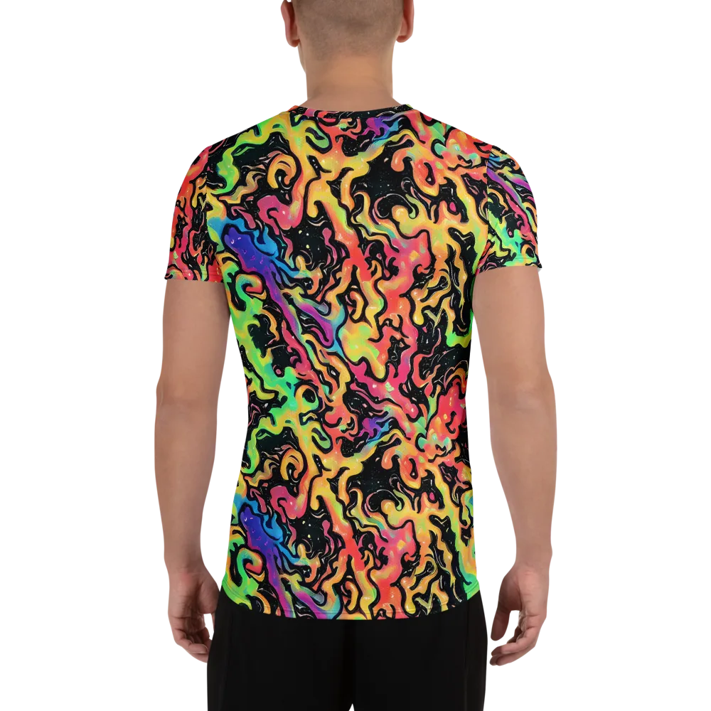 Candy Inferno on Men's Athletic T-Shirt — Back