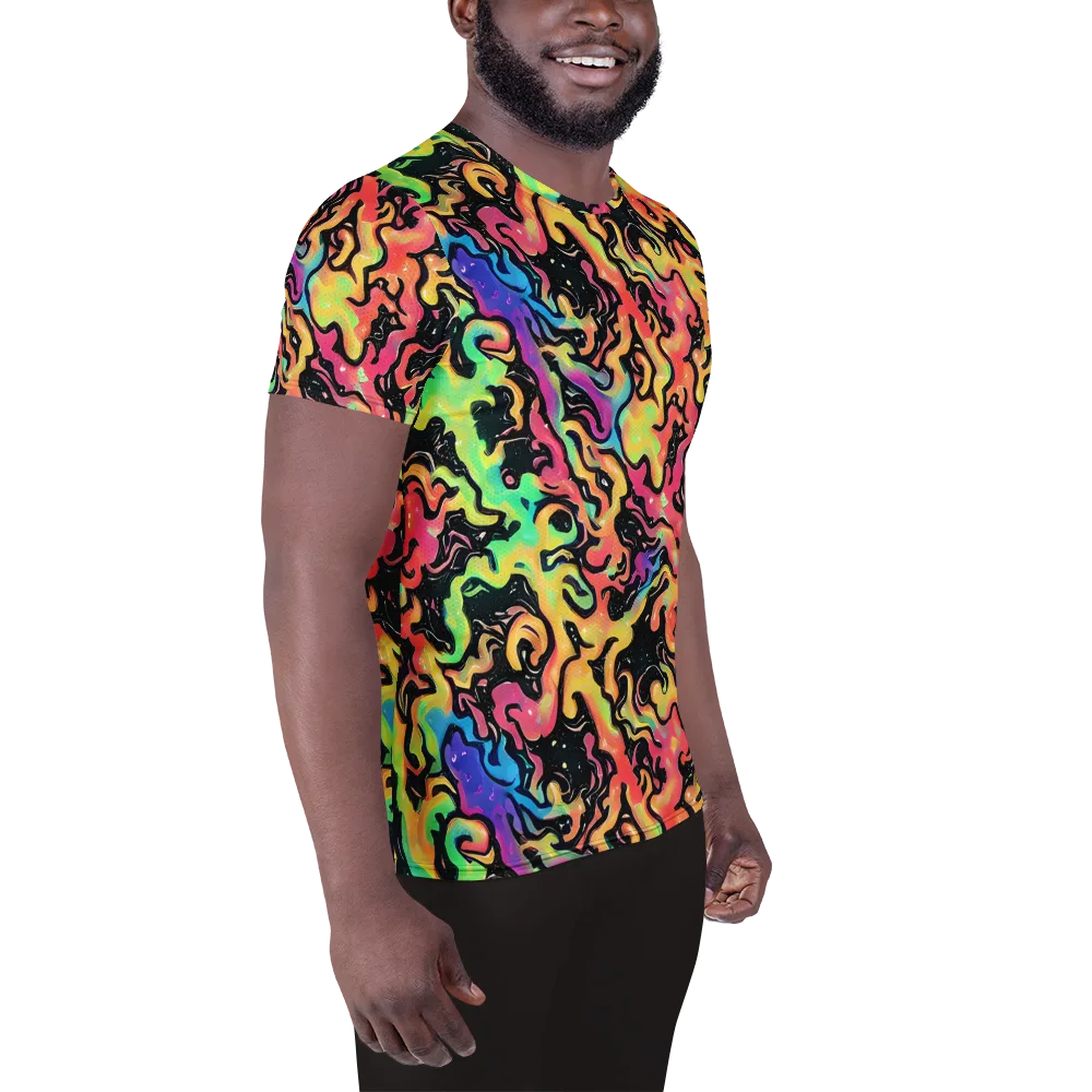 Candy Inferno on Men's Athletic T-Shirt — Right