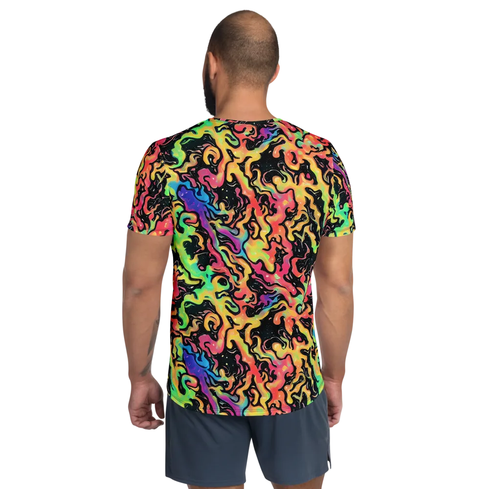 Candy Inferno on Men's Athletic T-Shirt — Back