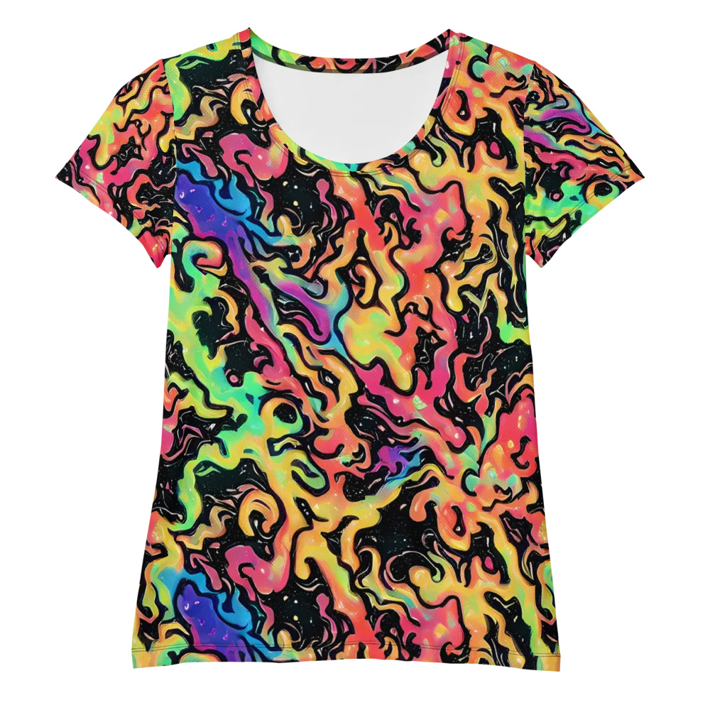 Candy Inferno on Women's Athletic T-Shirt — Front