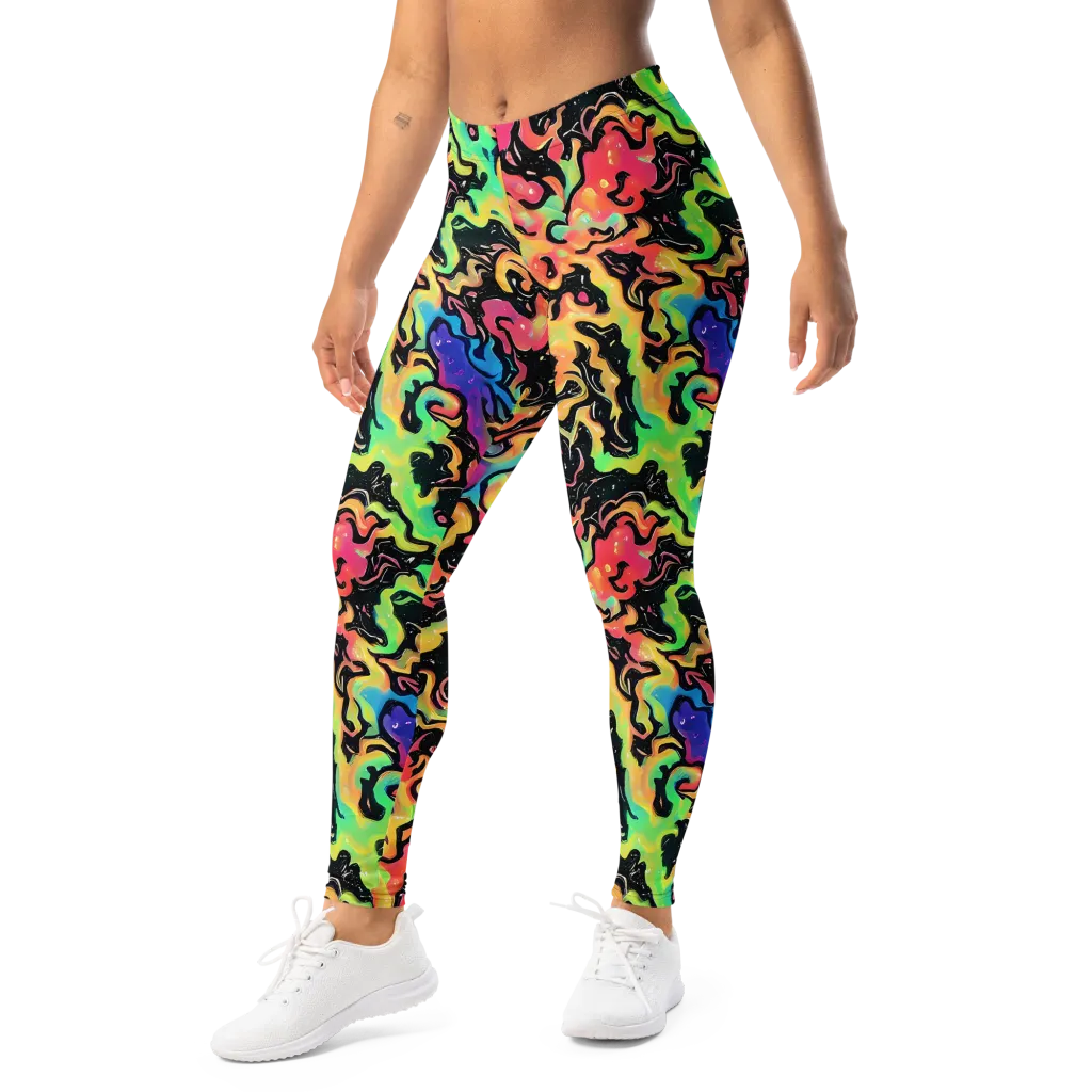 Candy Inferno on Leggings — Left Front