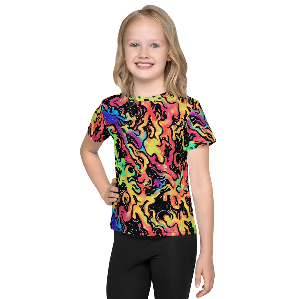 Candy Inferno on Kids Crew Neck T-Shirt — Front