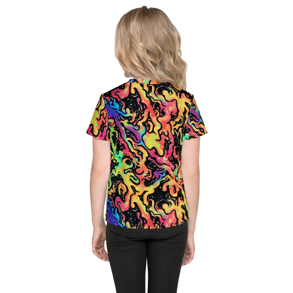 Candy Inferno on Kids Crew Neck T-Shirt — Back