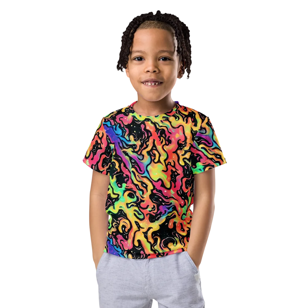 Candy Inferno on Kids Crew Neck T-Shirt — Front