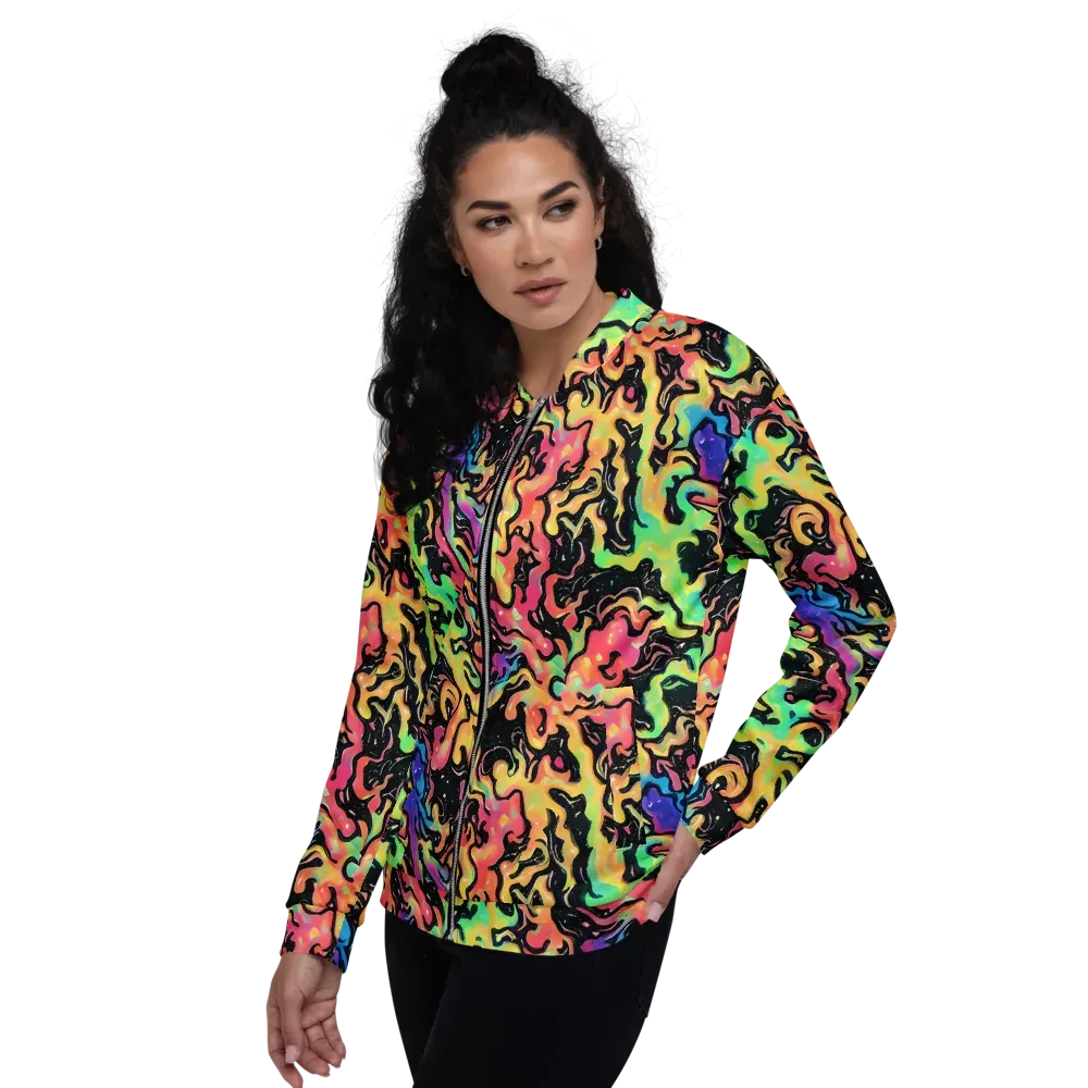 Candy Inferno on Bomber Jacket — Left