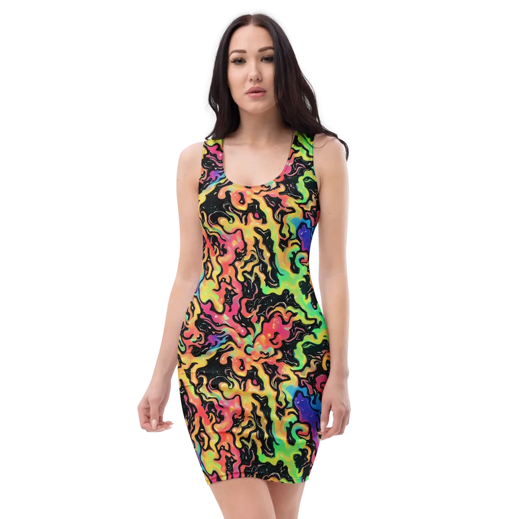 Candy Inferno on Bodycon Dress — Front