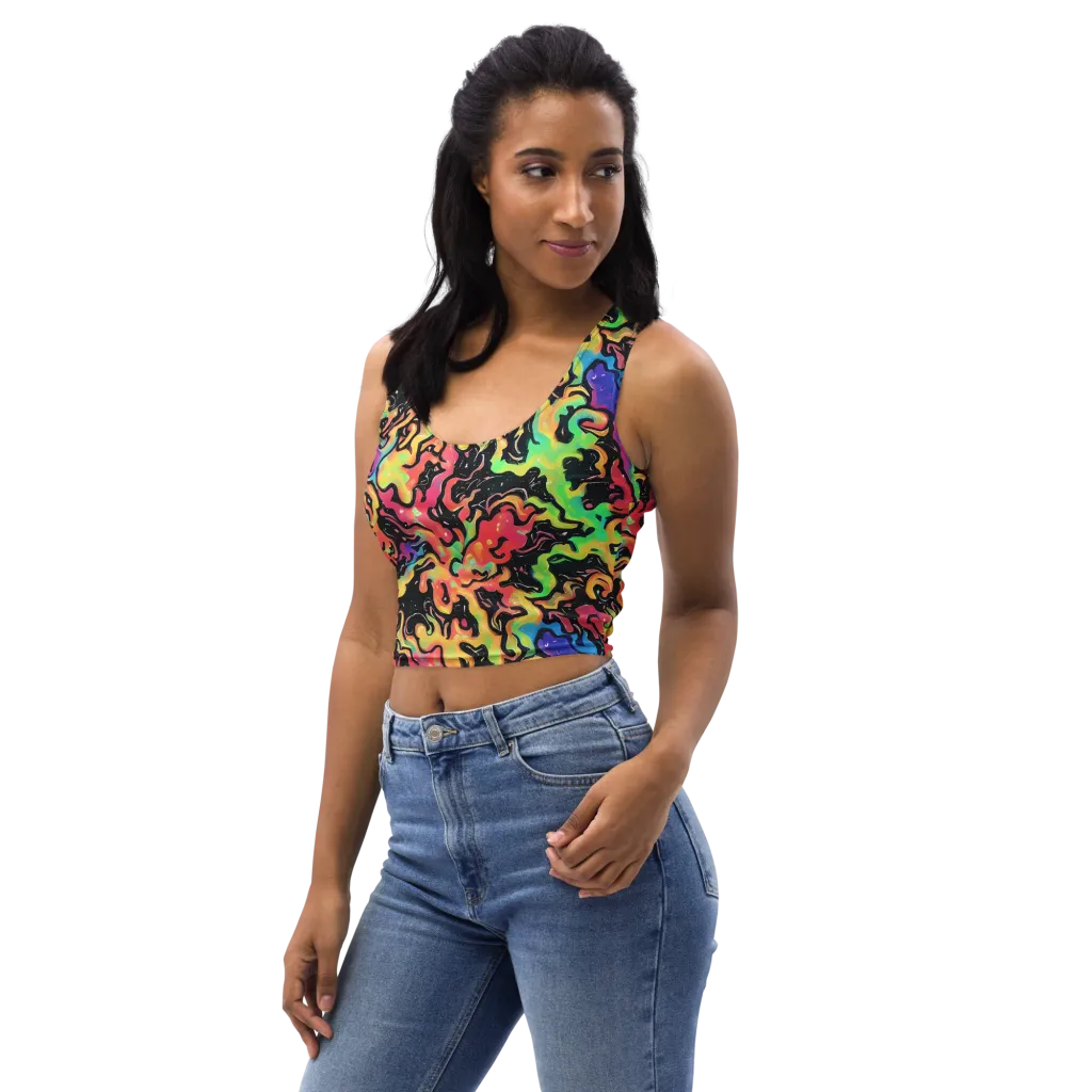 Candy Inferno on Crop Top — Left Front