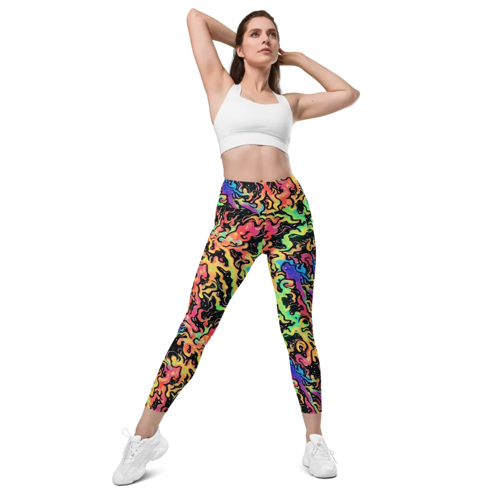 Candy Inferno on Leggings with Pockets — Front