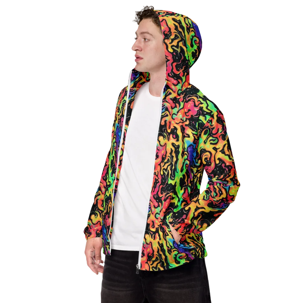 Candy Inferno on Men's Windbreaker — Left Front